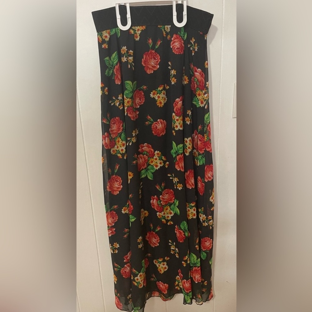 LuLaRoe Floral Print Maxi Skirt